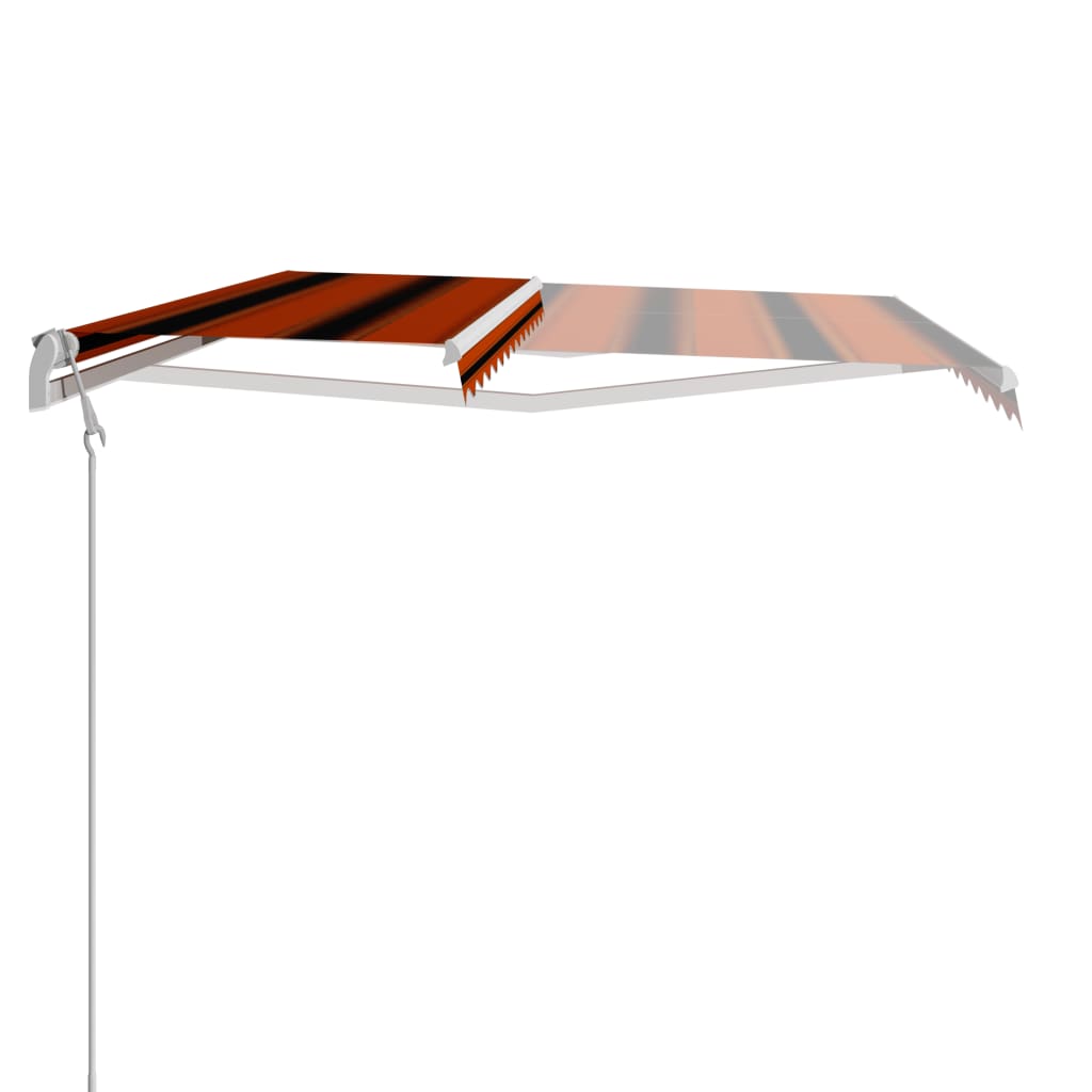 vidaXL automatisk foldemarkise 350 x 250 cm orange og brun