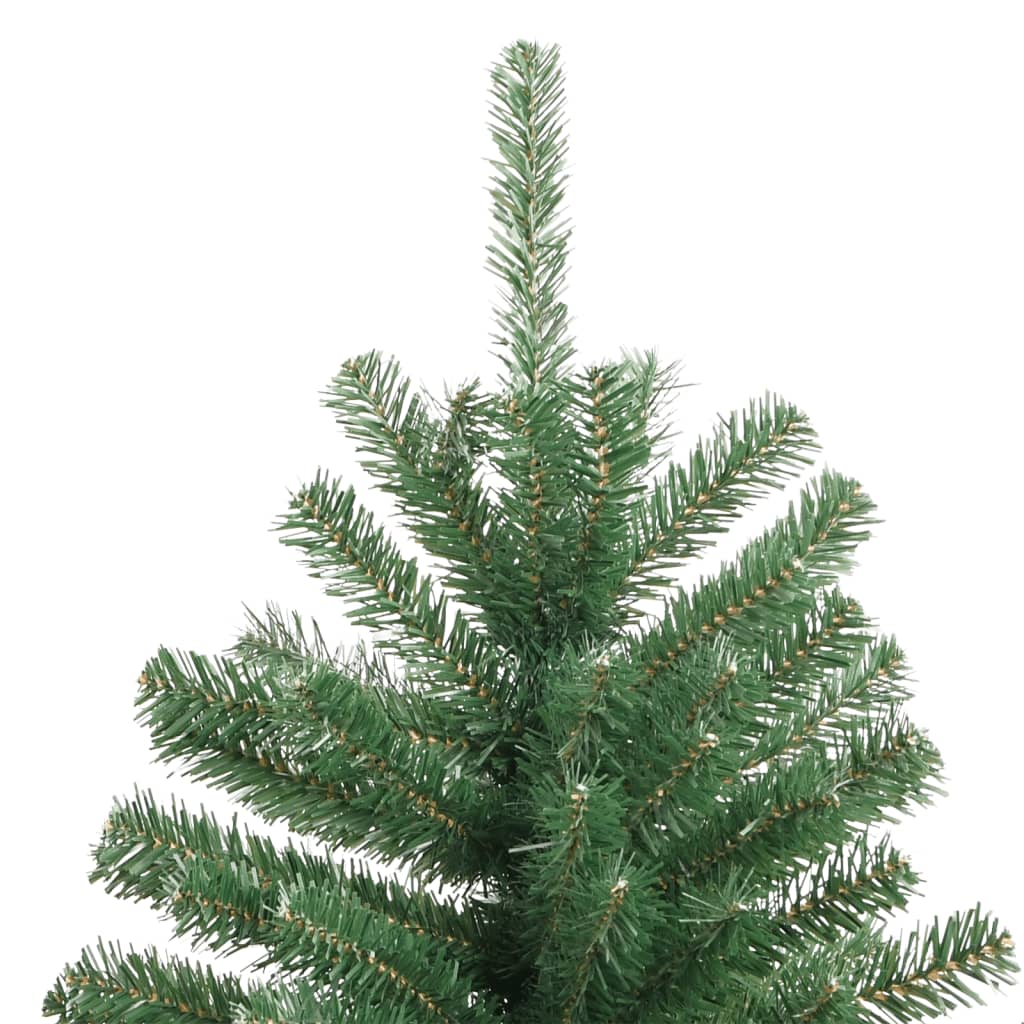 vidaXL kunstigt juletræ med juletræsfod 270 cm hængslet grøn