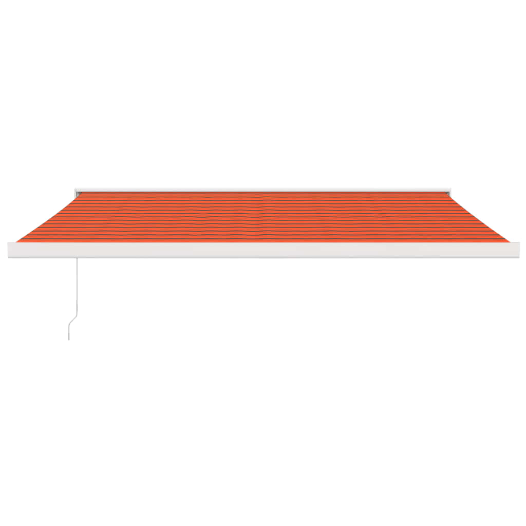 vidaXL foldemarkise 4,5x3 m stof og aluminium orange og brun