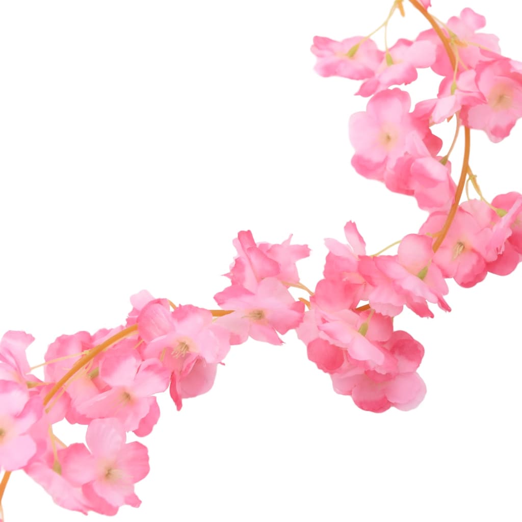 vidaXL kunstige blomsterguirlander 6 stk. 180 cm mørk pink