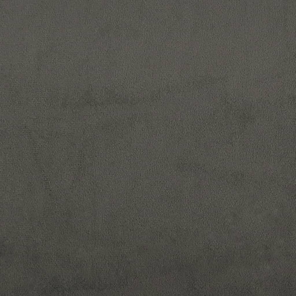 vidaXL kontinentalseng med madras 180x200 cm fløjl mørkegrå