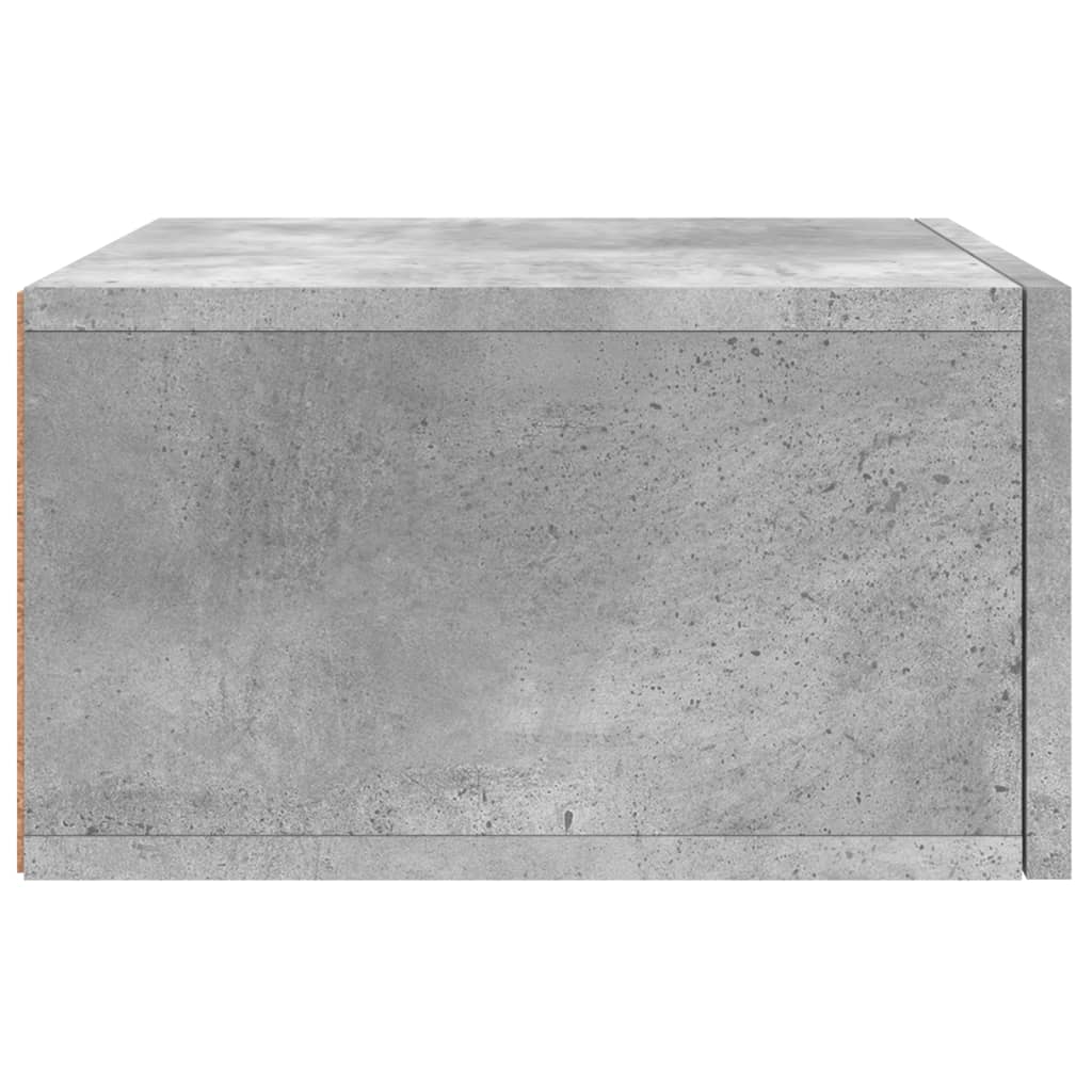 vidaXL væghængt sengebord 35x35x20 cm betongrå