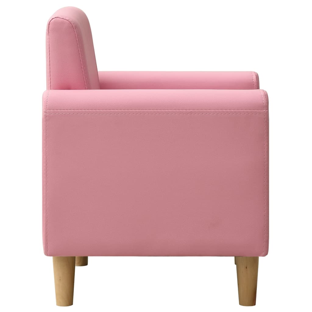 vidaXL lænestol til børn kunstlæder pink