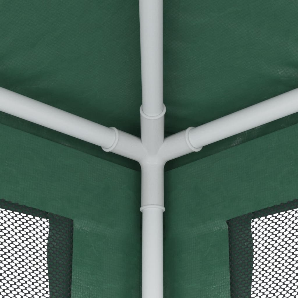vidaXL festtelt med 4 sidevægge 3x3 m trådnet HDPE grøn