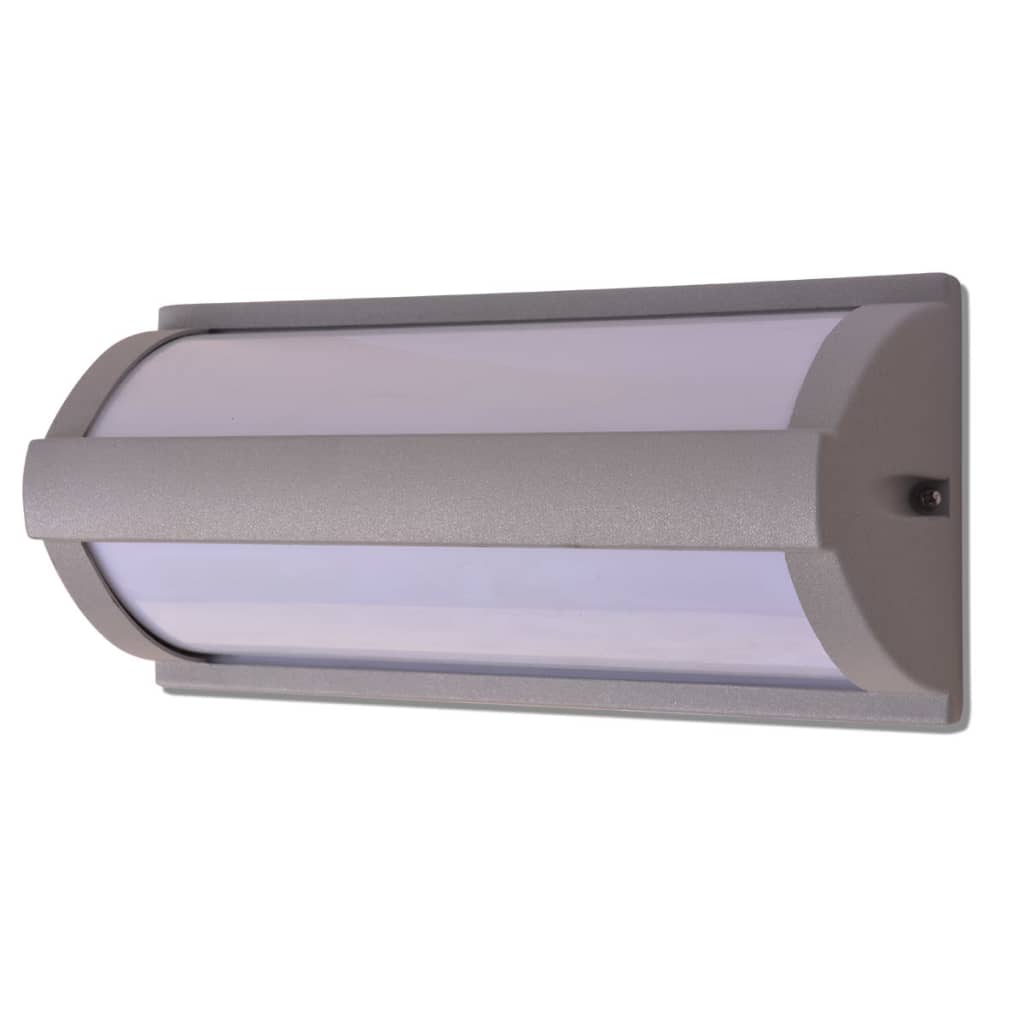 vidaXL udendørs væglampe i aluminium lysegrå