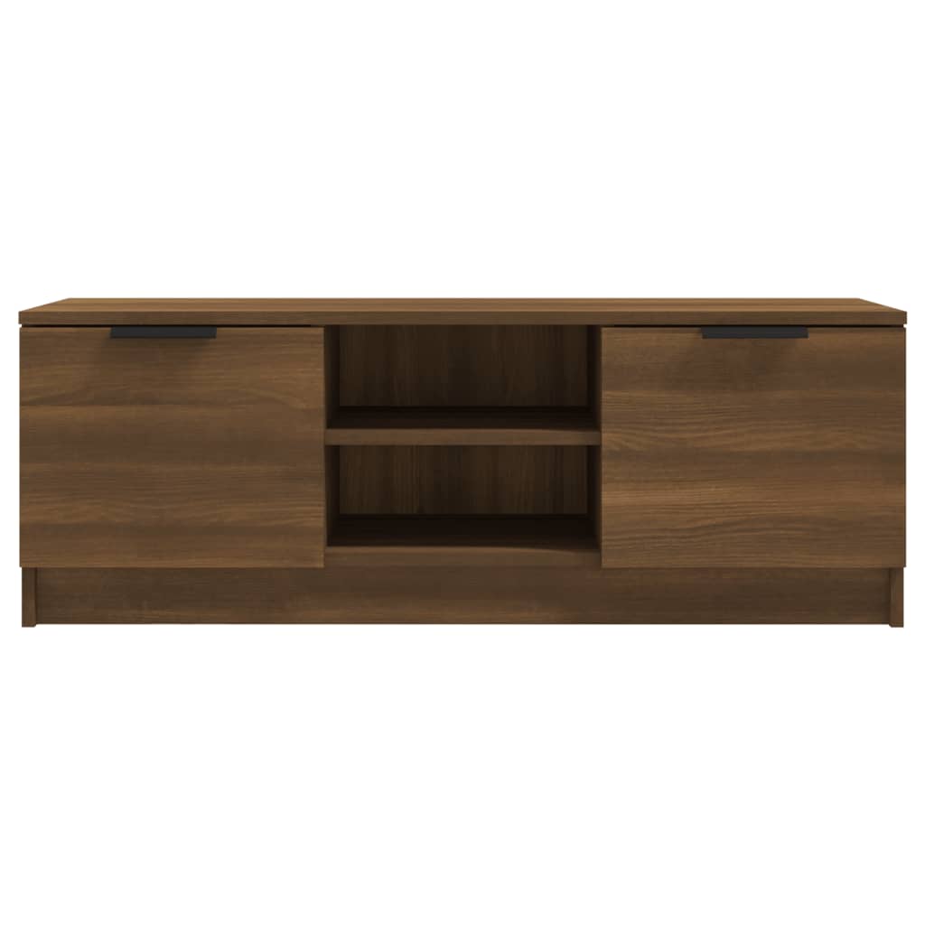vidaXL tv-bord 102x35x36,5 cm konstrueret træ egetræ brun