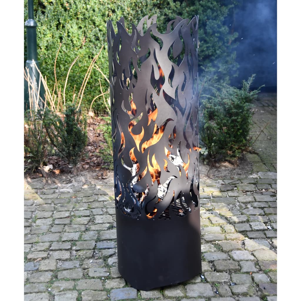 Esschert Design bålkurv Flames kulstofstål sort FF408