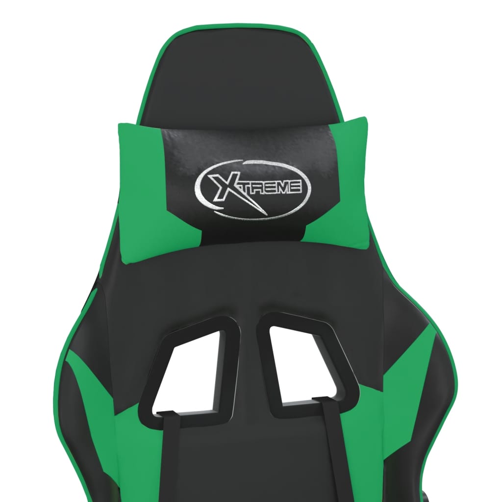 vidaXL gamingstol m. massagefunktion kunstlæder sort og grøn