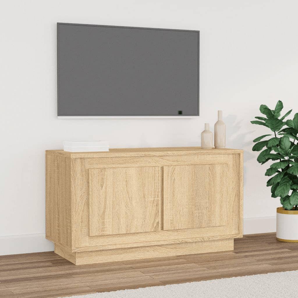 vidaXL tv-bord 80x35x45 cm konstrueret træ sonoma-eg