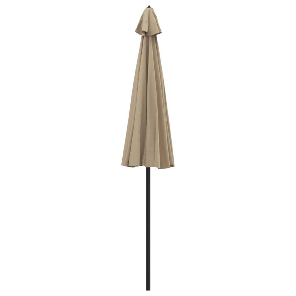 vidaXL parasol med aluminiumstang 270 cm gråbrun