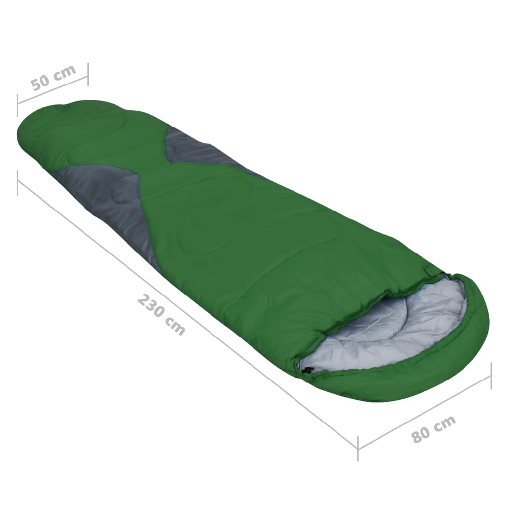 vidaXL sovepose 1400 g 5 °C grøn