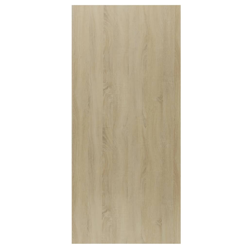 vidaXL bogreol/skænk 66x30x130 cm konstrueret træ hvid og sonoma-eg