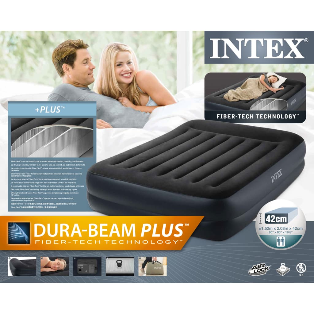 Intex luftmadras Dura-Beam Plus Pillow Rest Raised 42 cm queensize