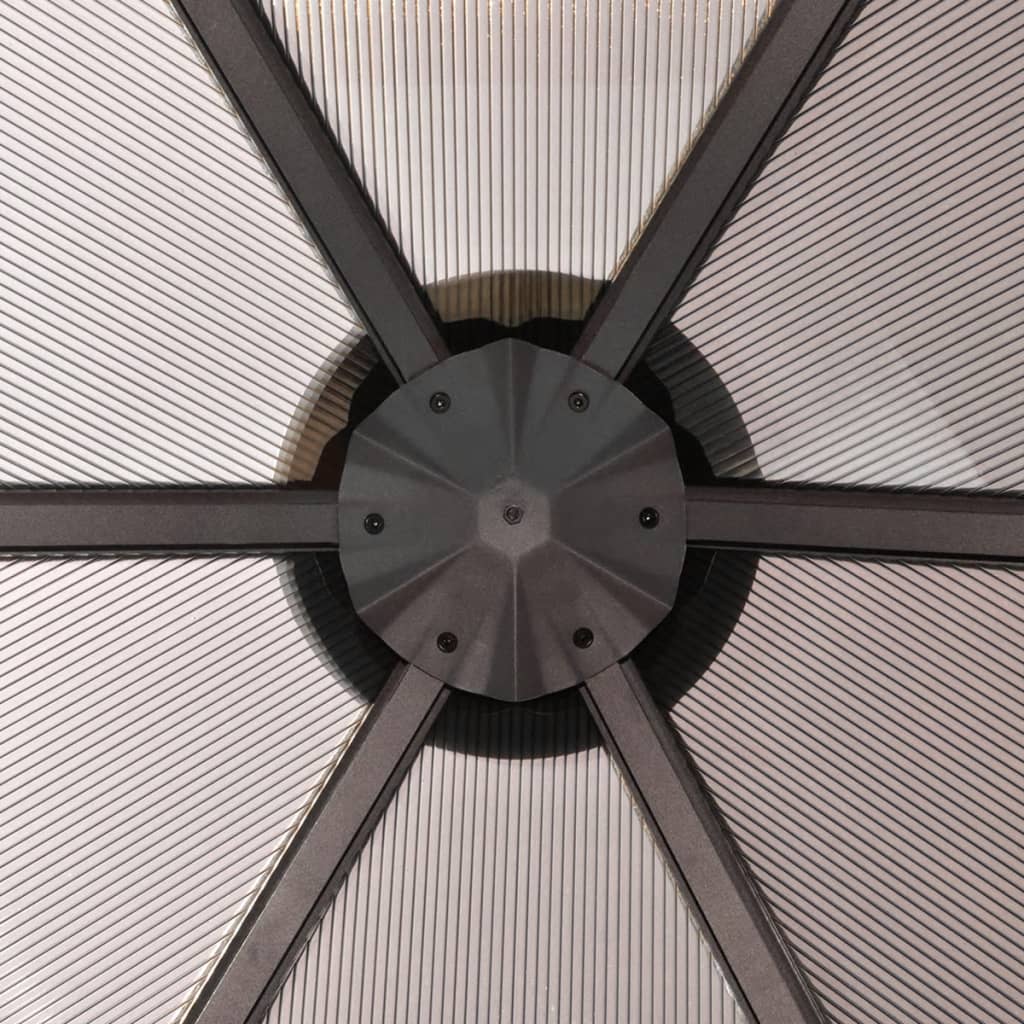 vidaXL pavillon aluminium brun 310 x 270 x 265 cm