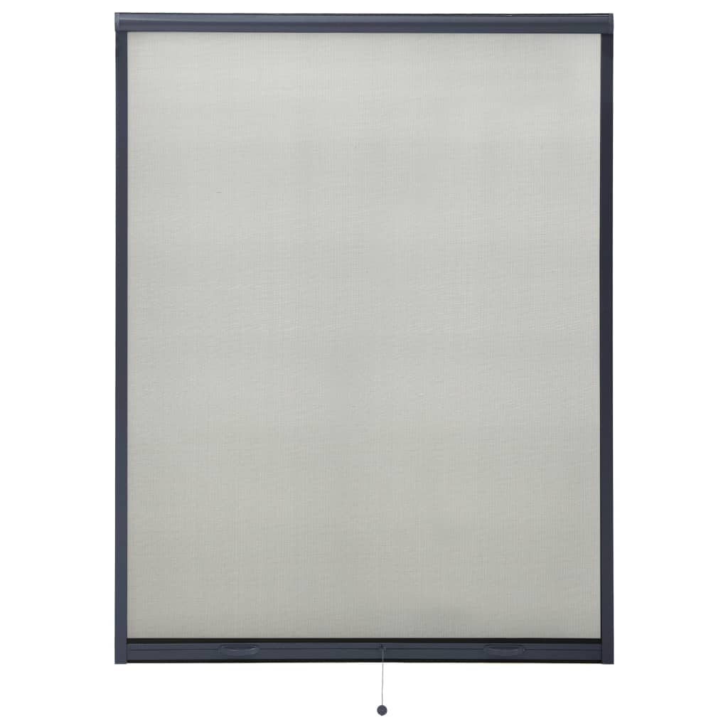 vidaXL nedrulleligt insektnet til vinduer 130x170 cm antracitgrå