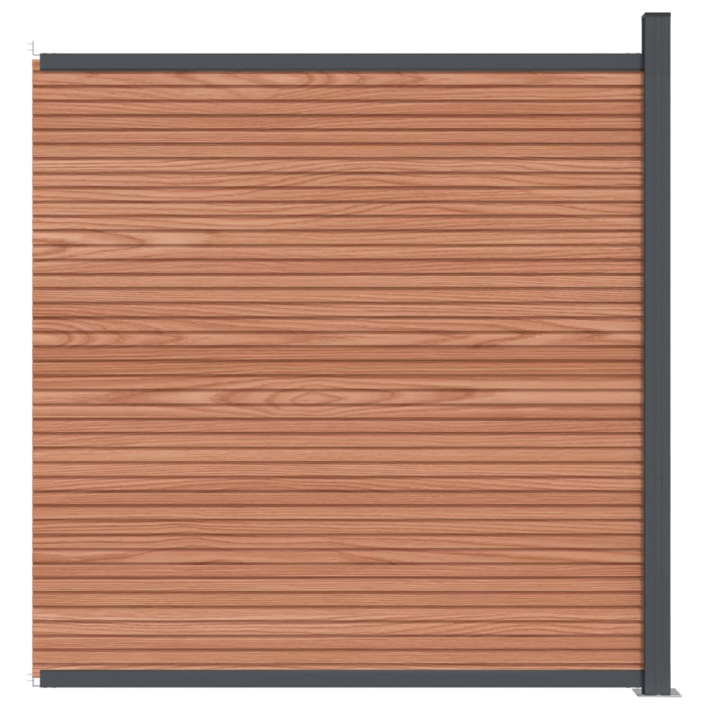 vidaXL hegnspanel 173x186 cm WPC brun