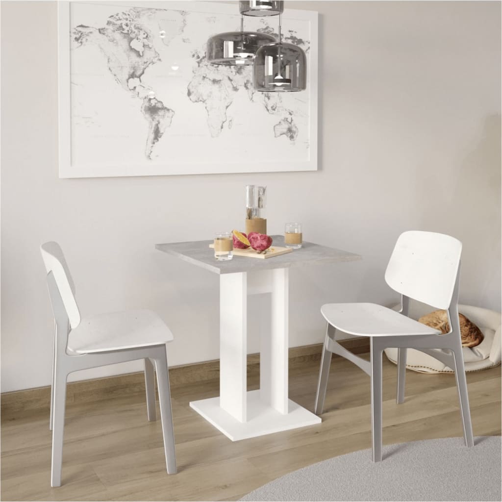 FMD spisebord 70 cm betongrå og hvid