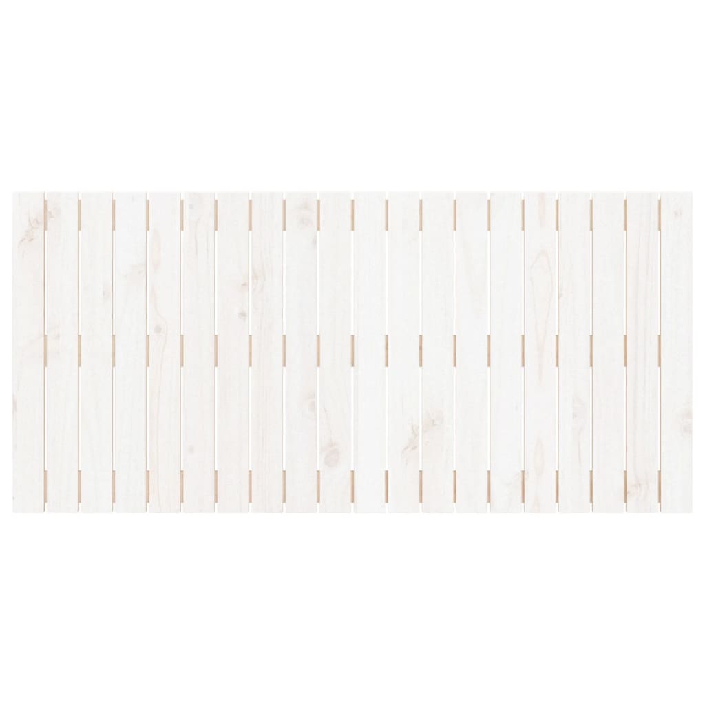 vidaXL sengegavl 127,5x3x60 cm massivt fyrretræ hvid