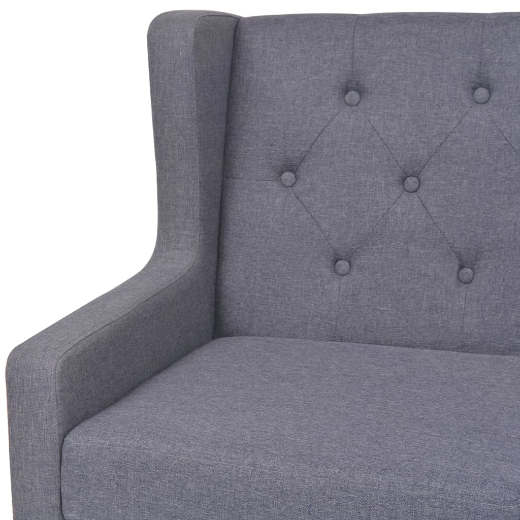vidaXL 2-personers sofa stof grå