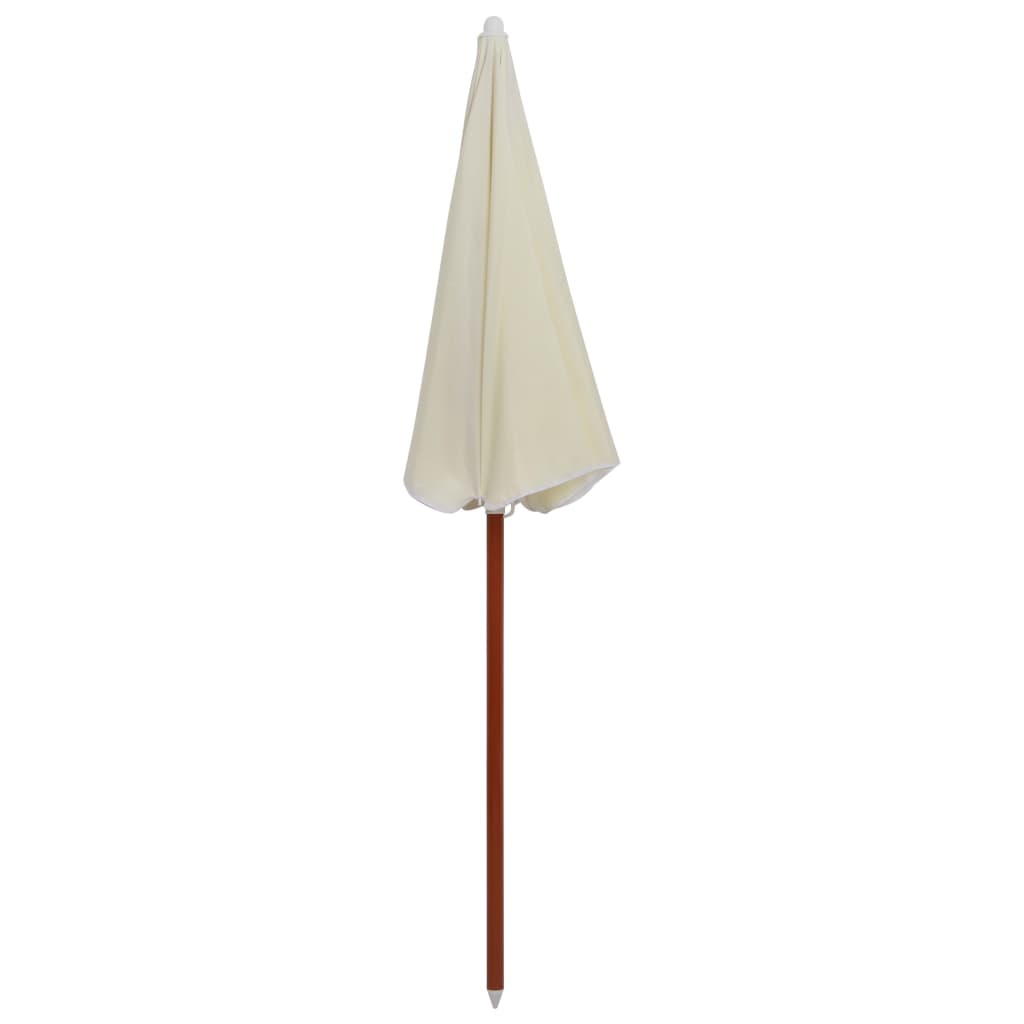 vidaXL parasol med stålstang 180 cm sandfarvet