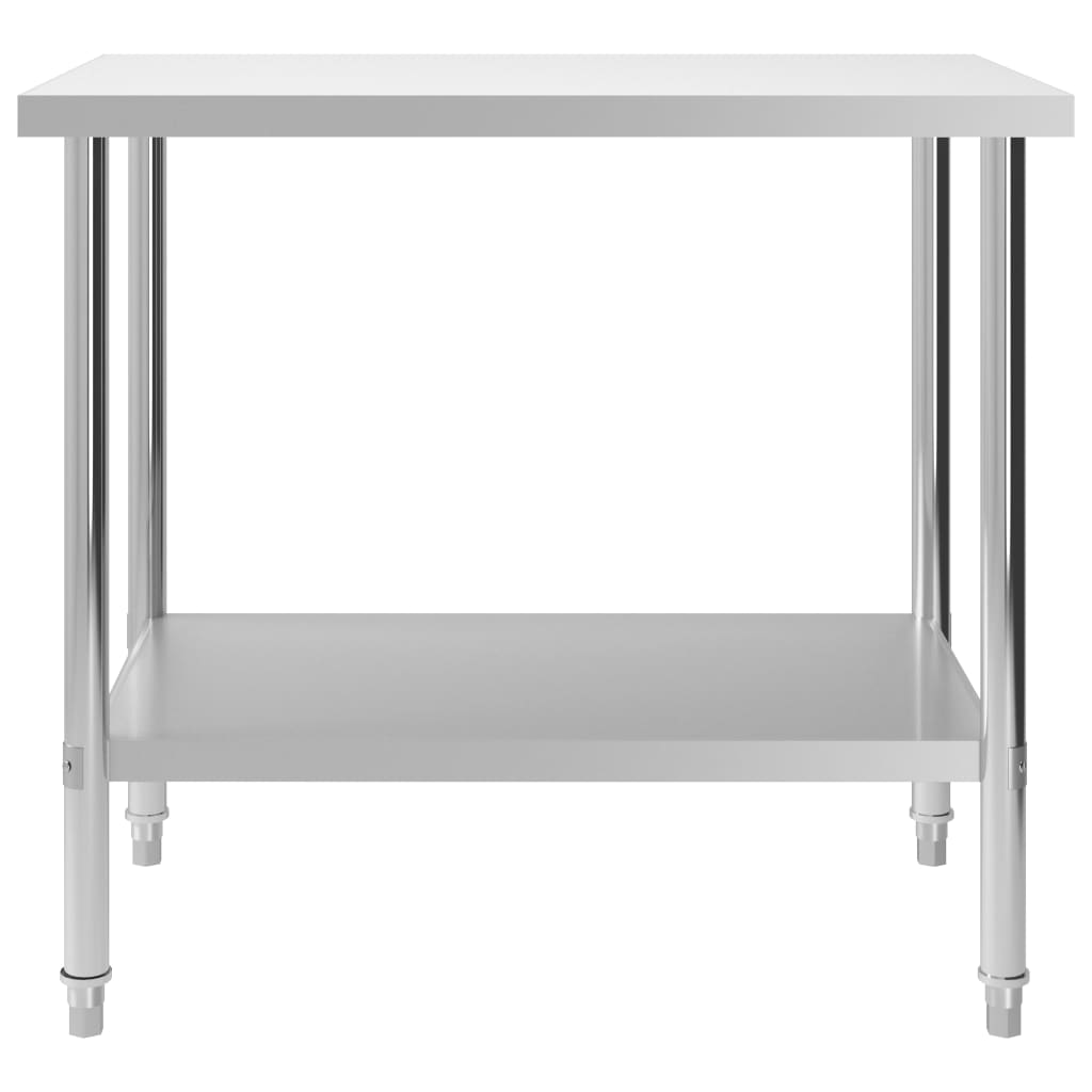 vidaXL arbejdsbord til køkken 100x60x85 cm rustfrit stål