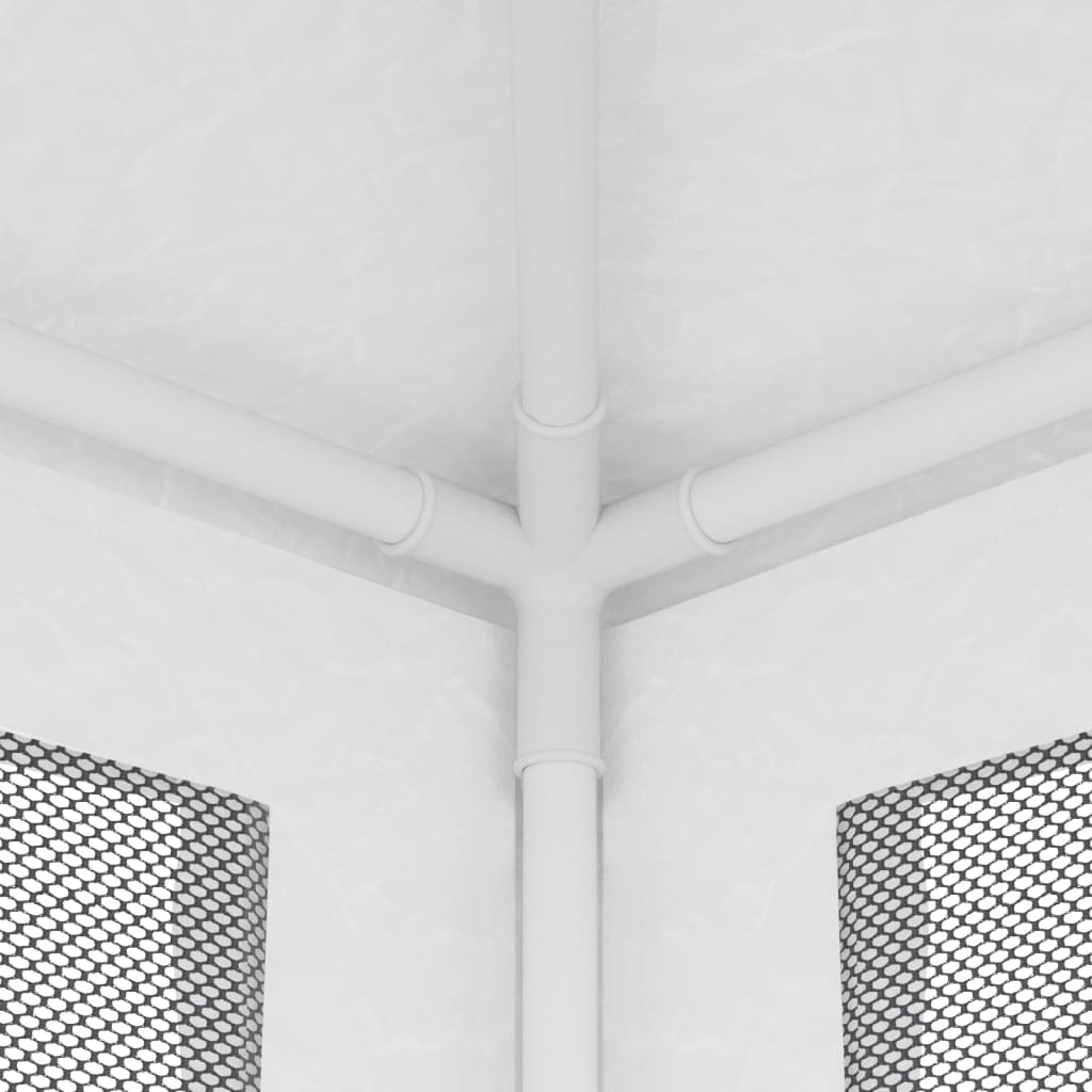 vidaXL festtelt med 4 sidevægge i trådnet 2,5x2,5 m hvid