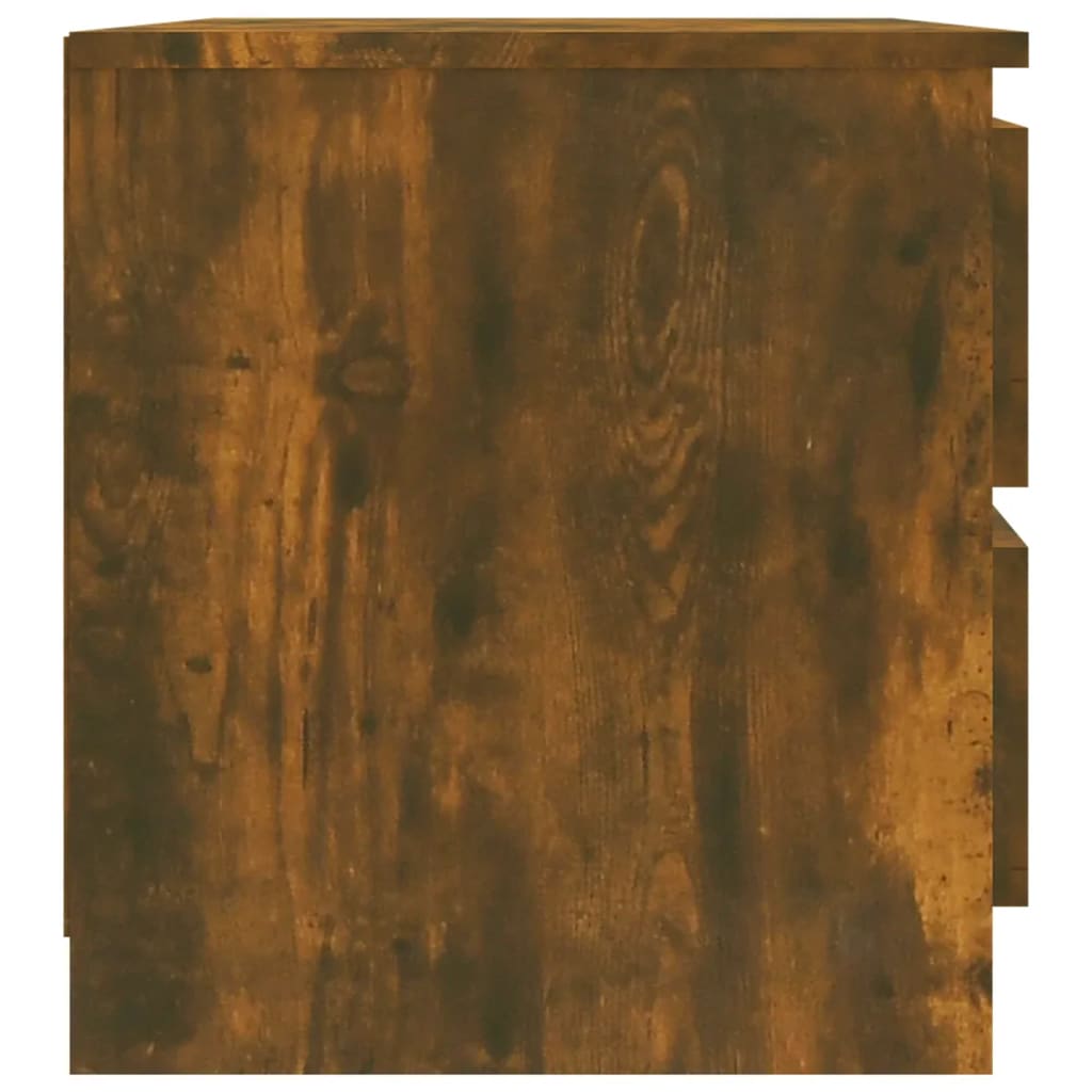 vidaXL sengebord 50x39x43,5 cm konstrueret træ røget egetræsfarve