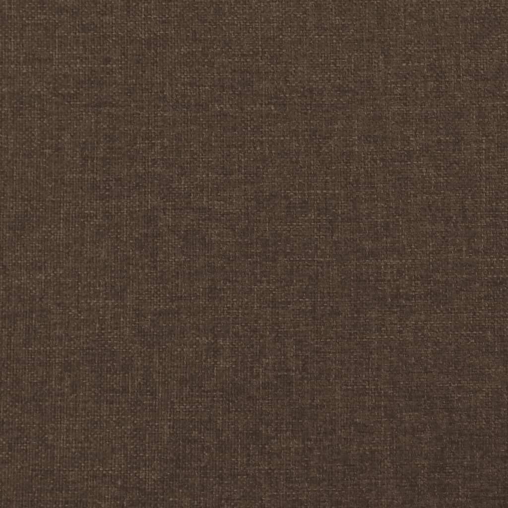 vidaXL sengegavl med kanter 83x23x118/128 cm stof mørkebrun