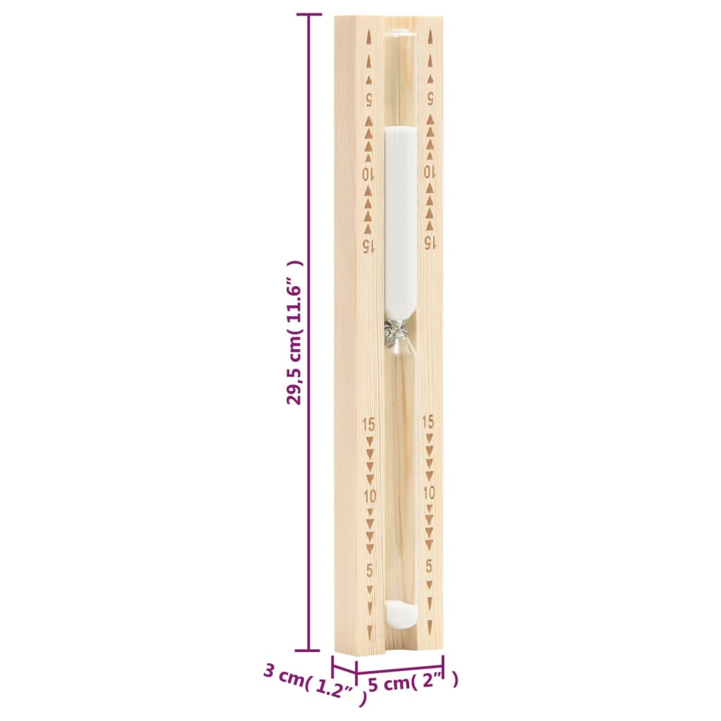 vidaXL 2-i-1 saunasæt med hygrometer og timeglas massivt fyrretræ