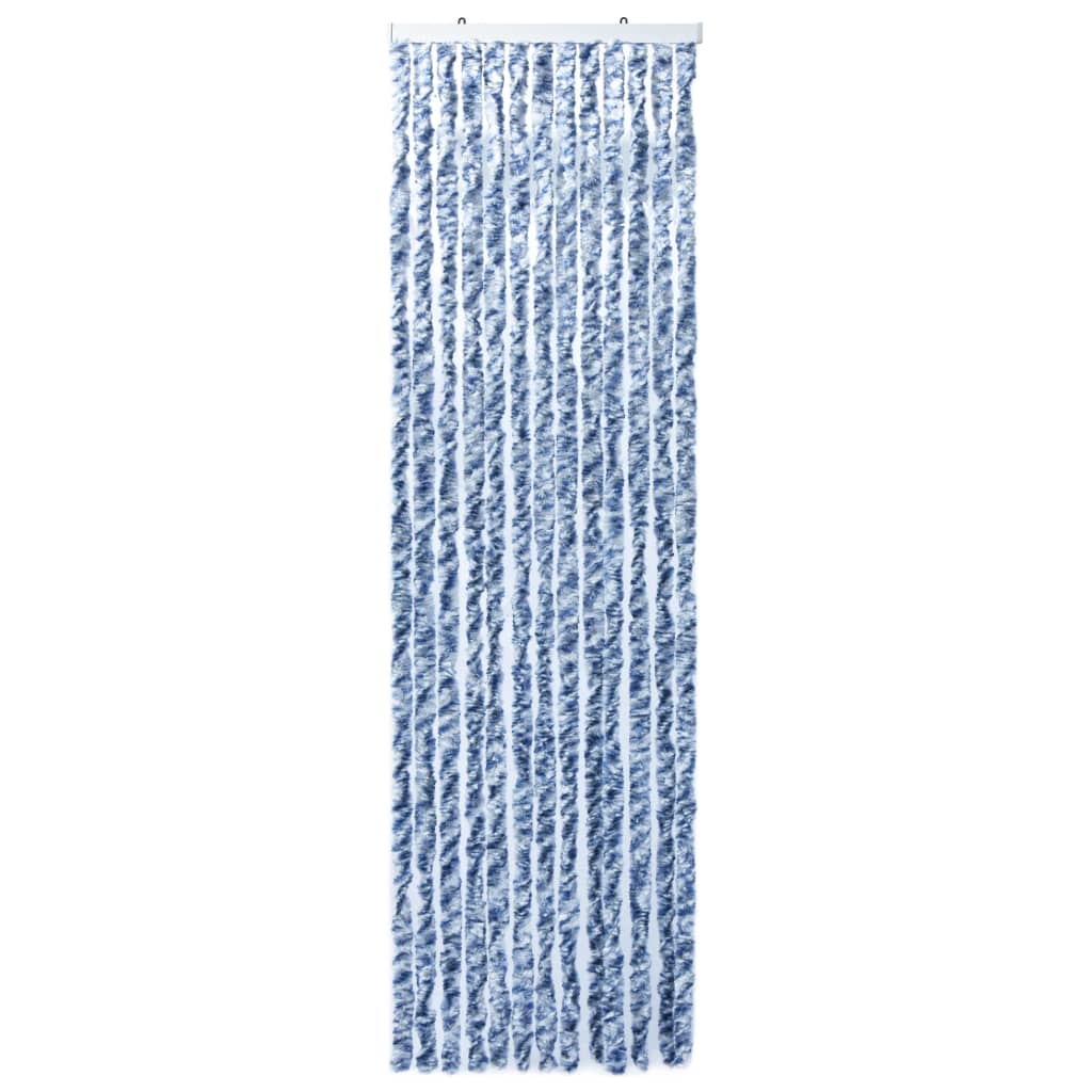 vidaXL insektgardin 56 x 185 cm blå hvid og sølvfarvet