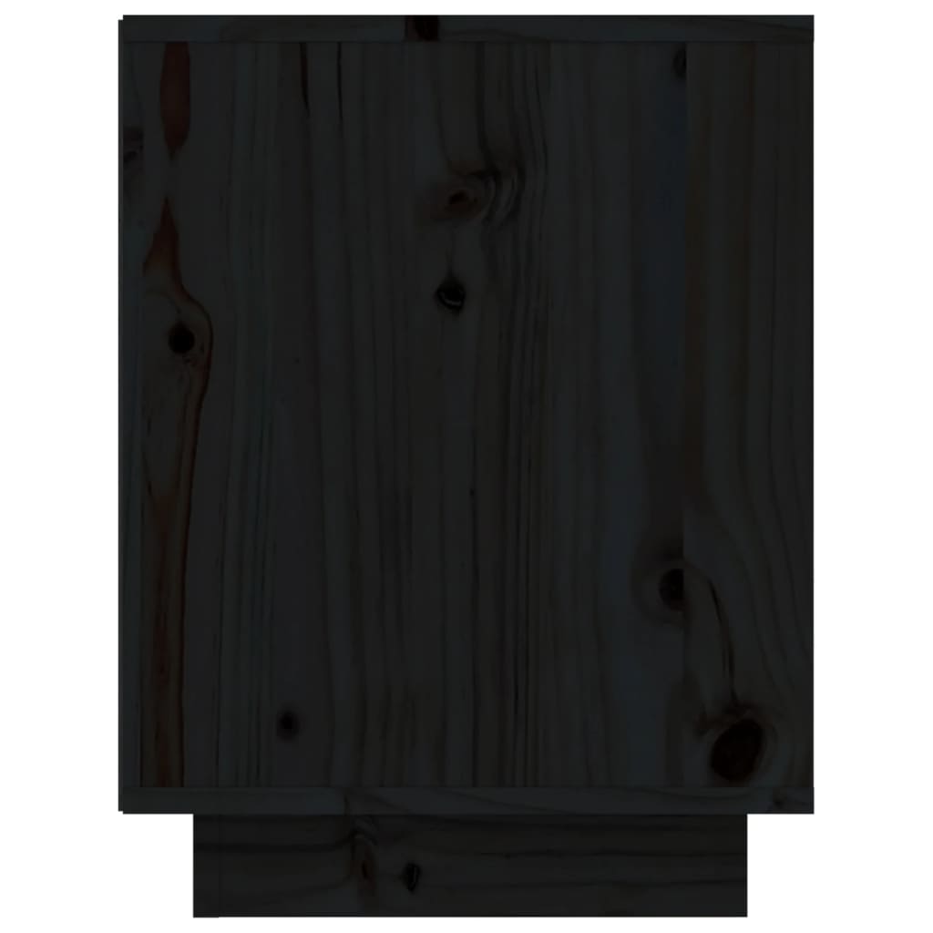 vidaXL skoreol 60x34x45 cm massivt fyrretræ sort