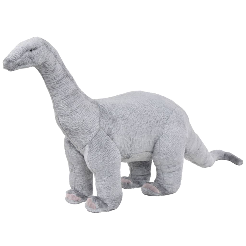 vidaXL stående tøjdyr brachiosaurus plysstof XXL grå