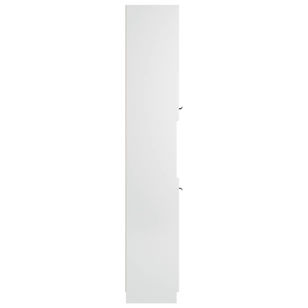 vidaXL badeværelsesskab 32x34x188,5 cm konstrueret træ hvid