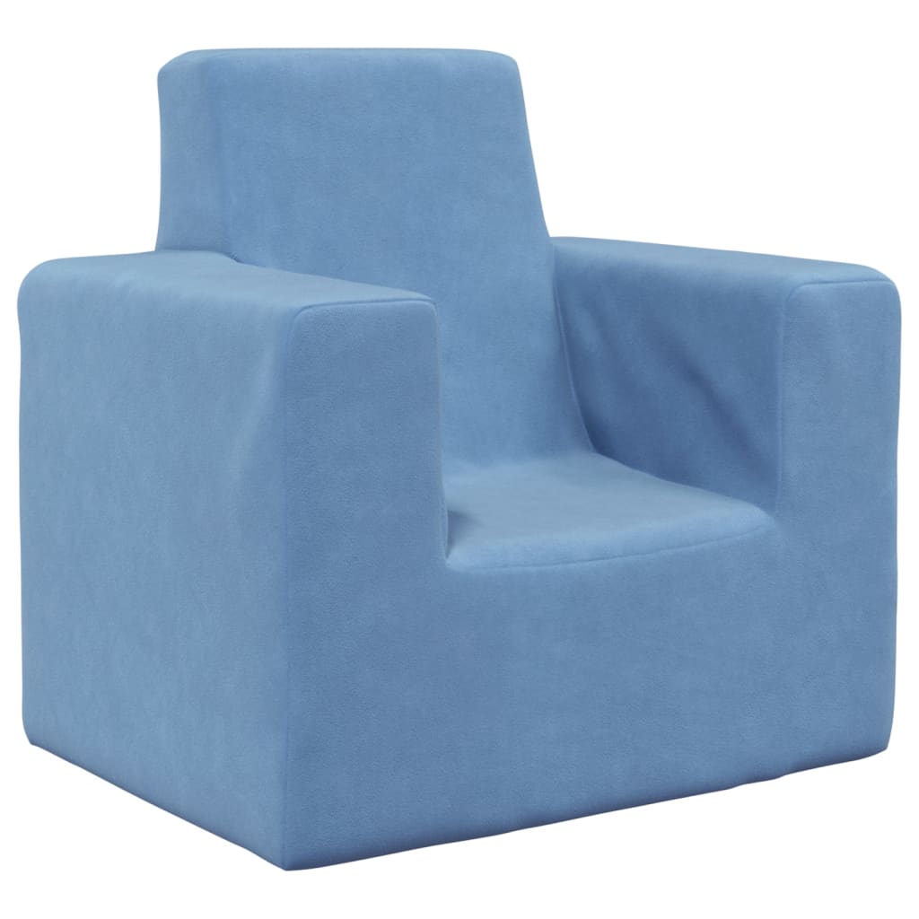 vidaXL sofa til børn blødt plys blå