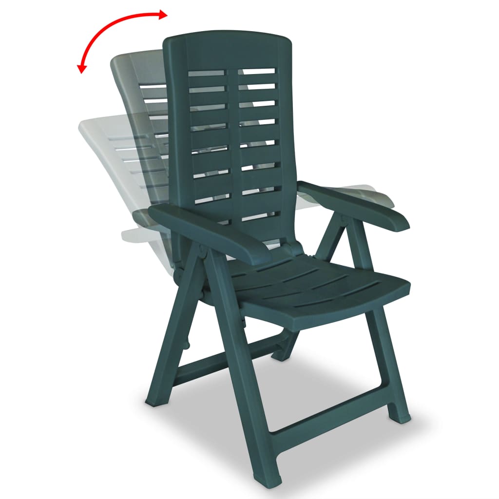 vidaXL havelænestole 6 stk. plastik grøn