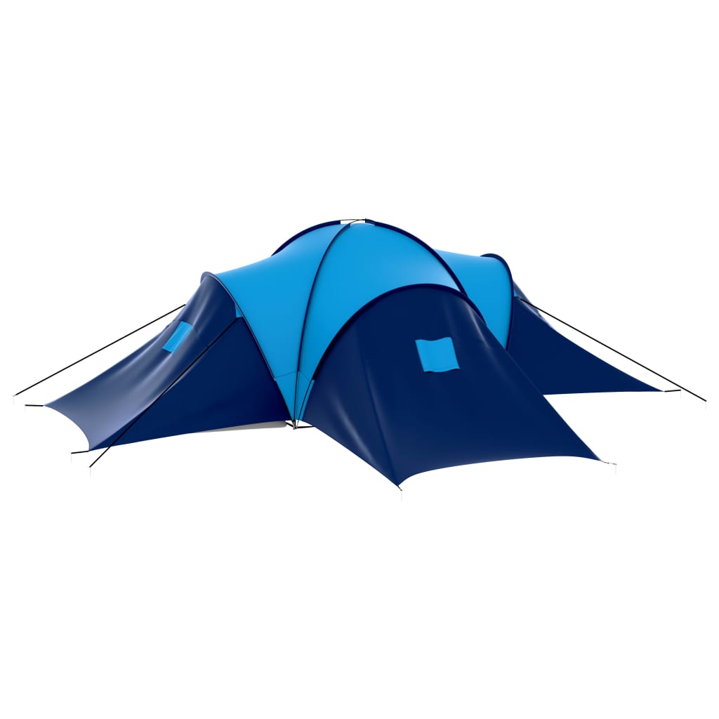 vidaXL campingtelt 9 personer stof mørkeblå og blå