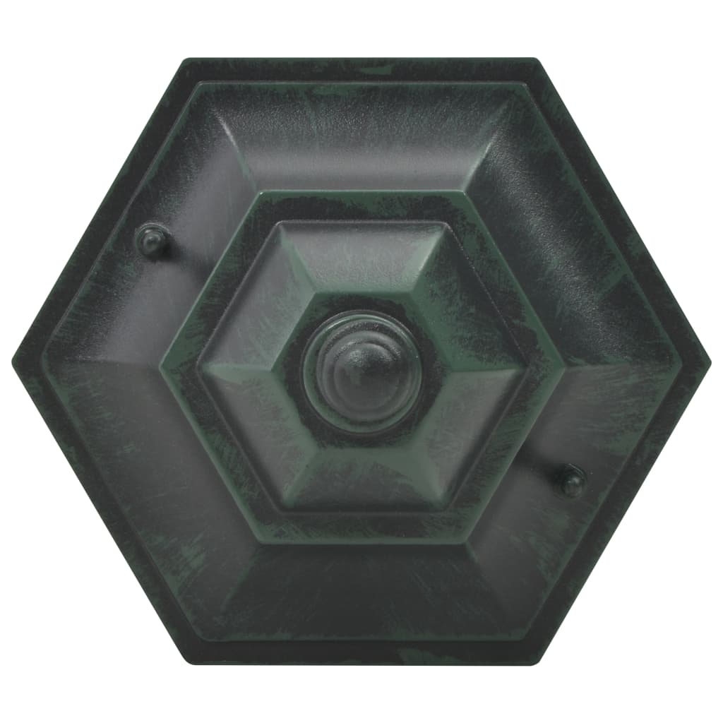 vidaXL havestolpelamper 6 stk. E27 110 cm aluminium mørkegrøn