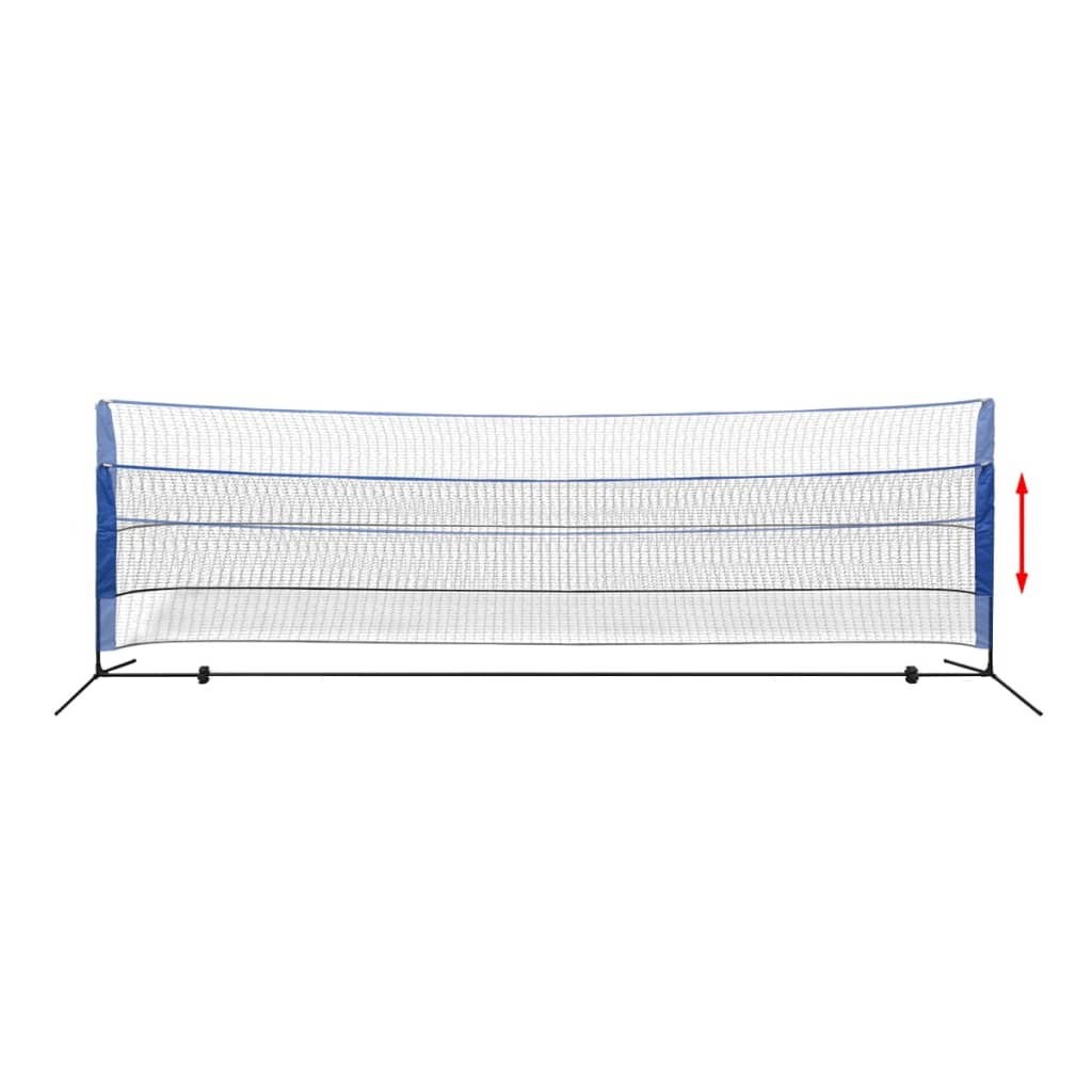 vidaXL badmintonnet-sæt med fjerbolde 500 x 155 cm