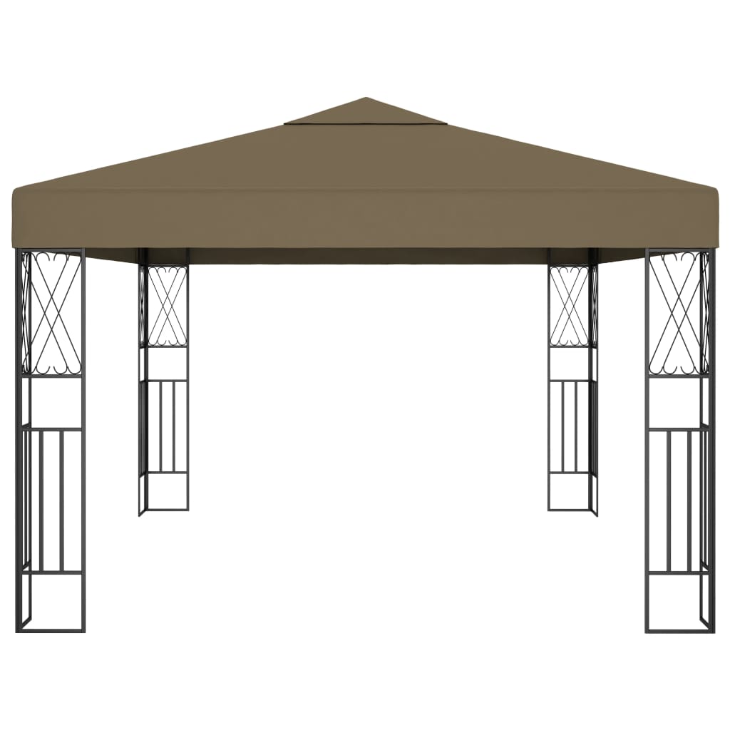 vidaXL pavillon 3x4 m stof gråbrun