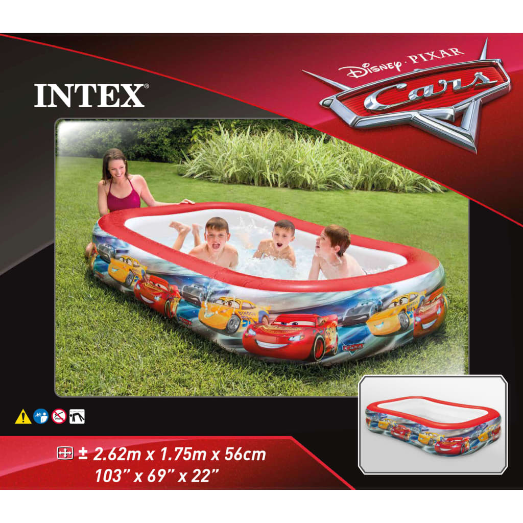 Intex Cars badebassin 262x175x56 cm flerfarvet