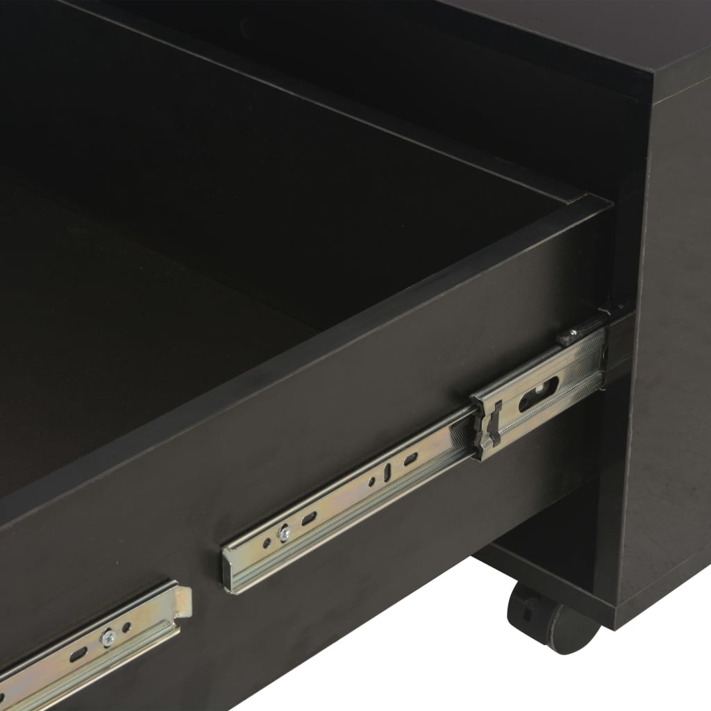 vidaXL sofabord 60x60x35 cm spånplade sort højglans
