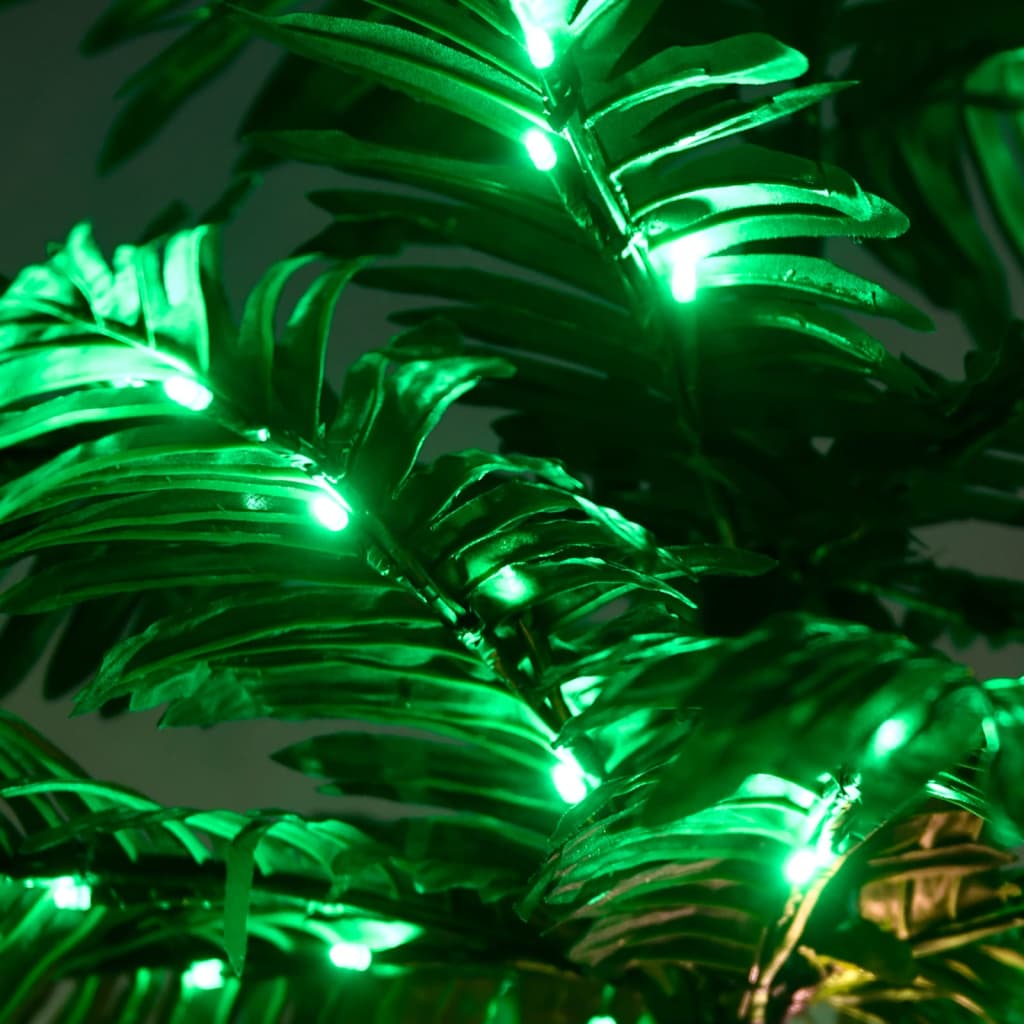 vidaXL LED-palmetræ 300 cm 192 LED'er varmt hvidt lys hvid