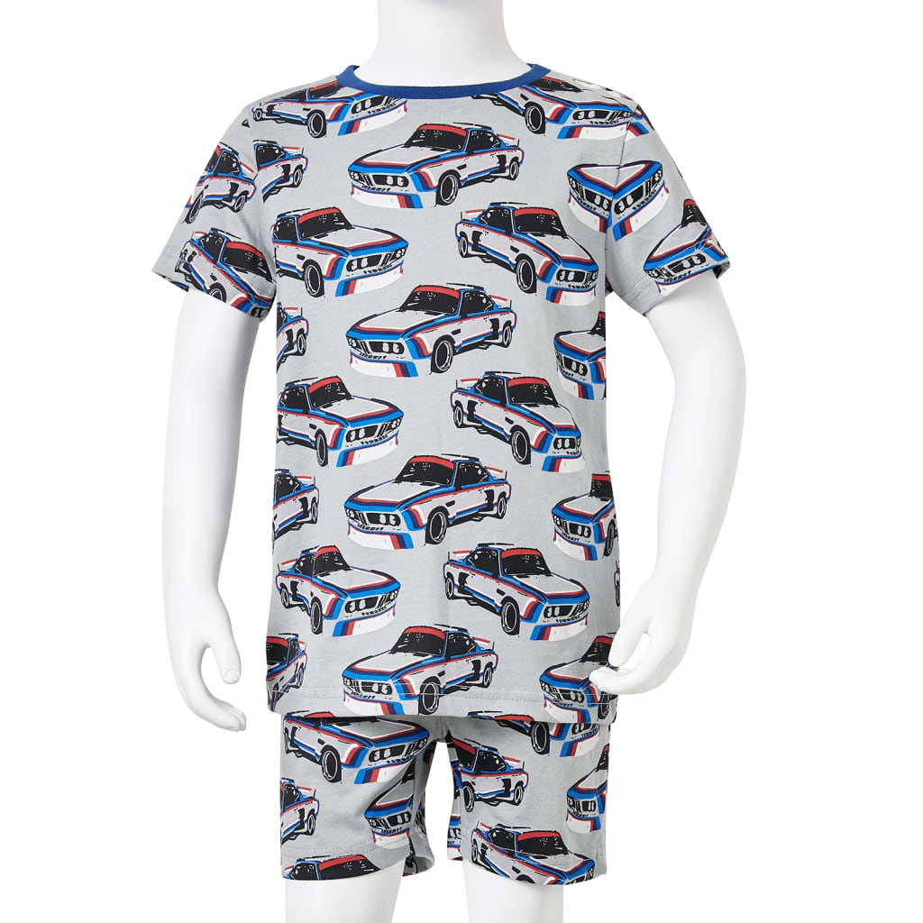 Pyjamas til børn str. 92 korte ærmer grå
