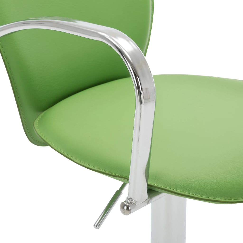 vidaXL barstole med armlæn 2 stk. kunstlæder grøn