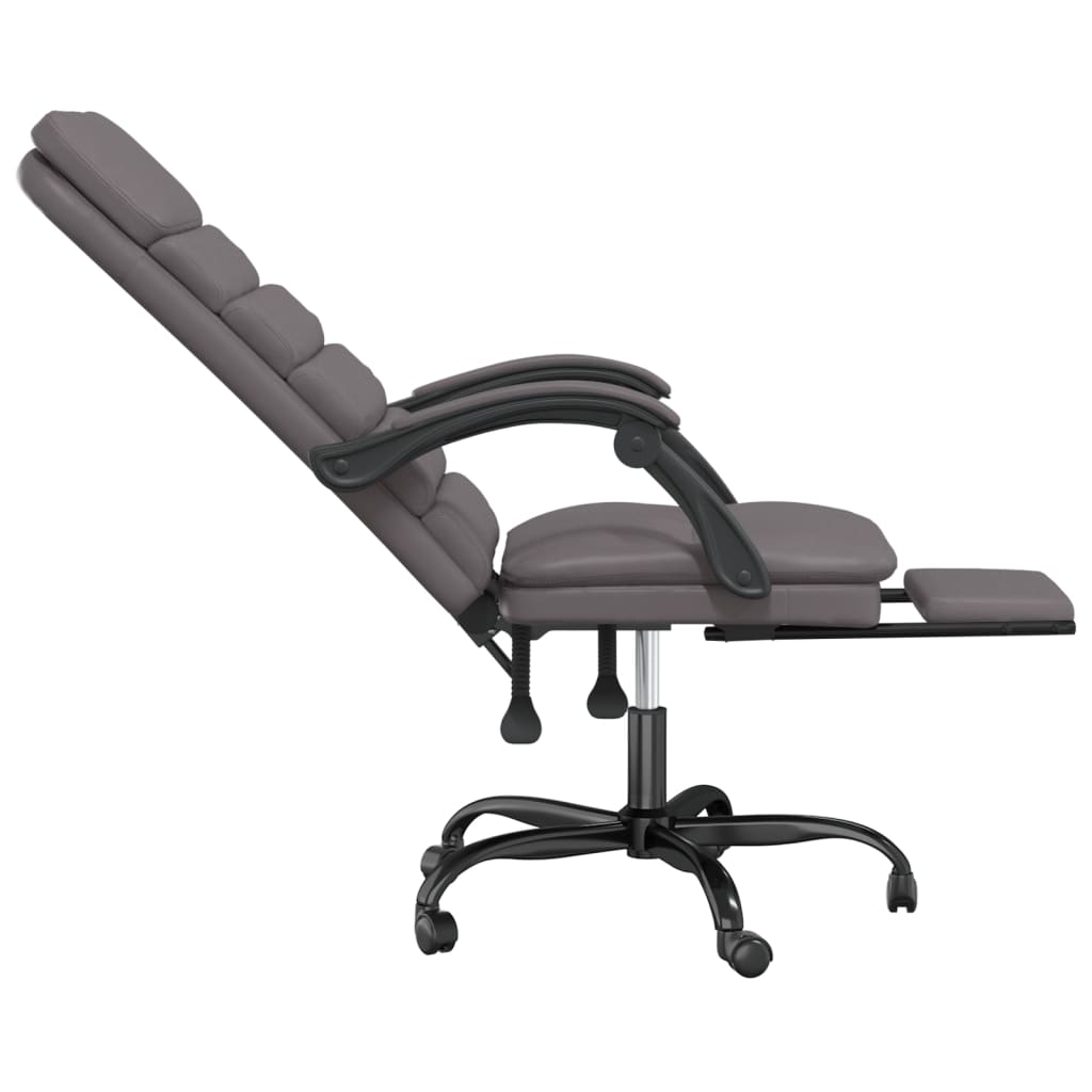 vidaXL kontorstol med massagefunktion kunstlæder grå