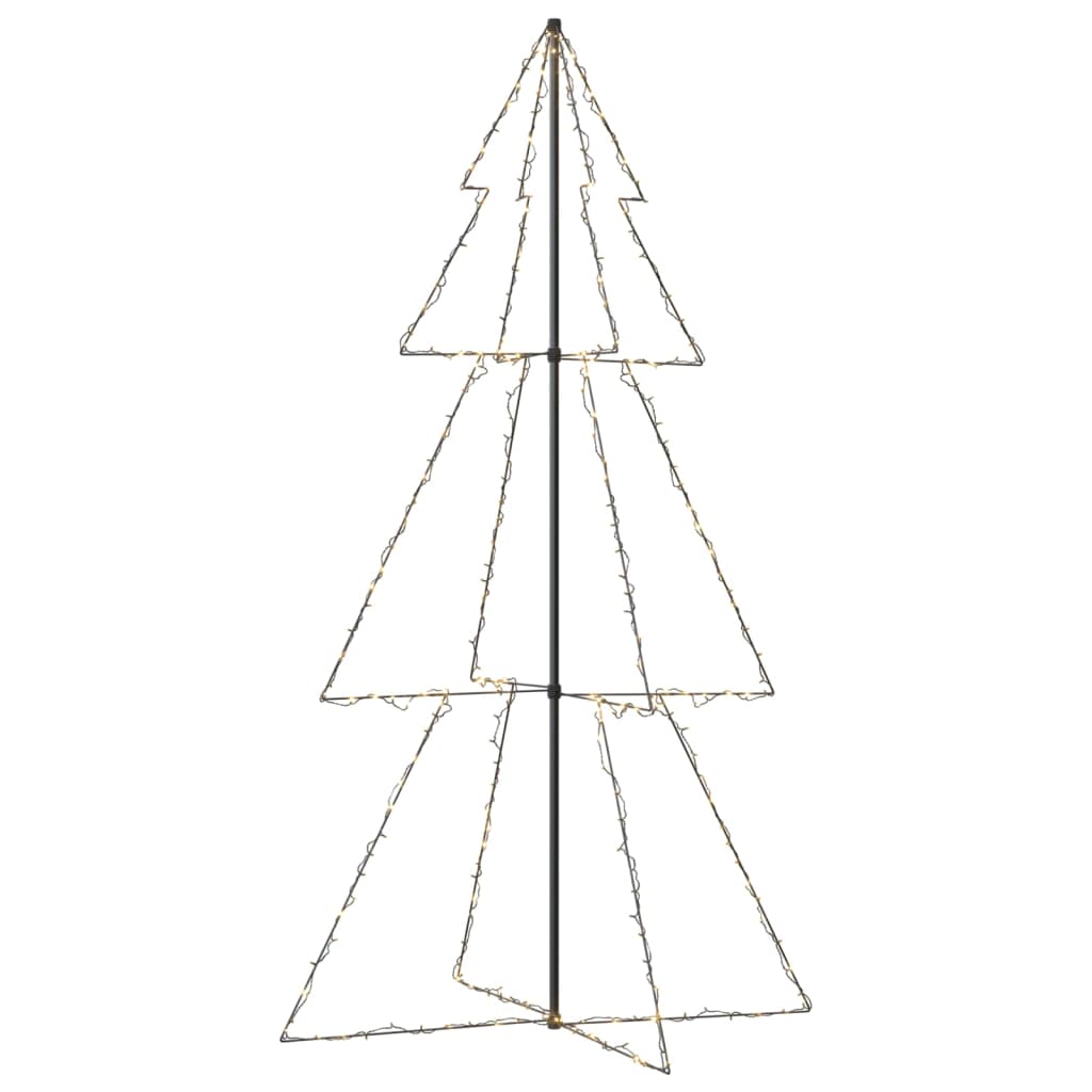 vidaXL lysende juletræ 120x220 cm 300 LED'er indendørs/udendørs