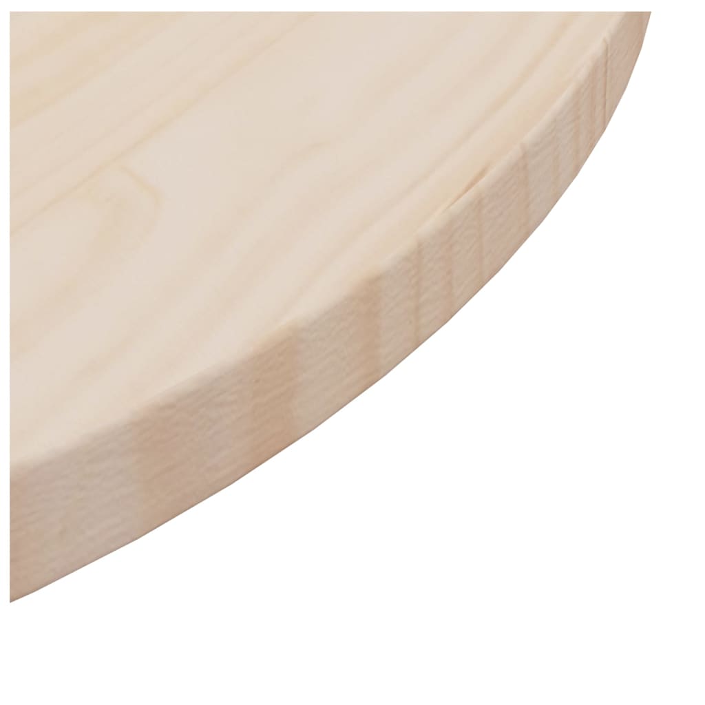 vidaXL bordplade Ø60x2,5 cm massivt fyrretræ