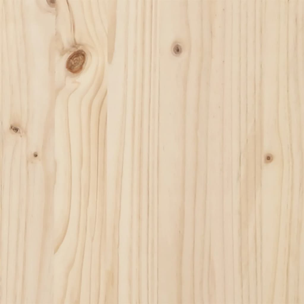 vidaXL højseng med gardiner 80x200 cm massivt fyrretræ hvid og sort
