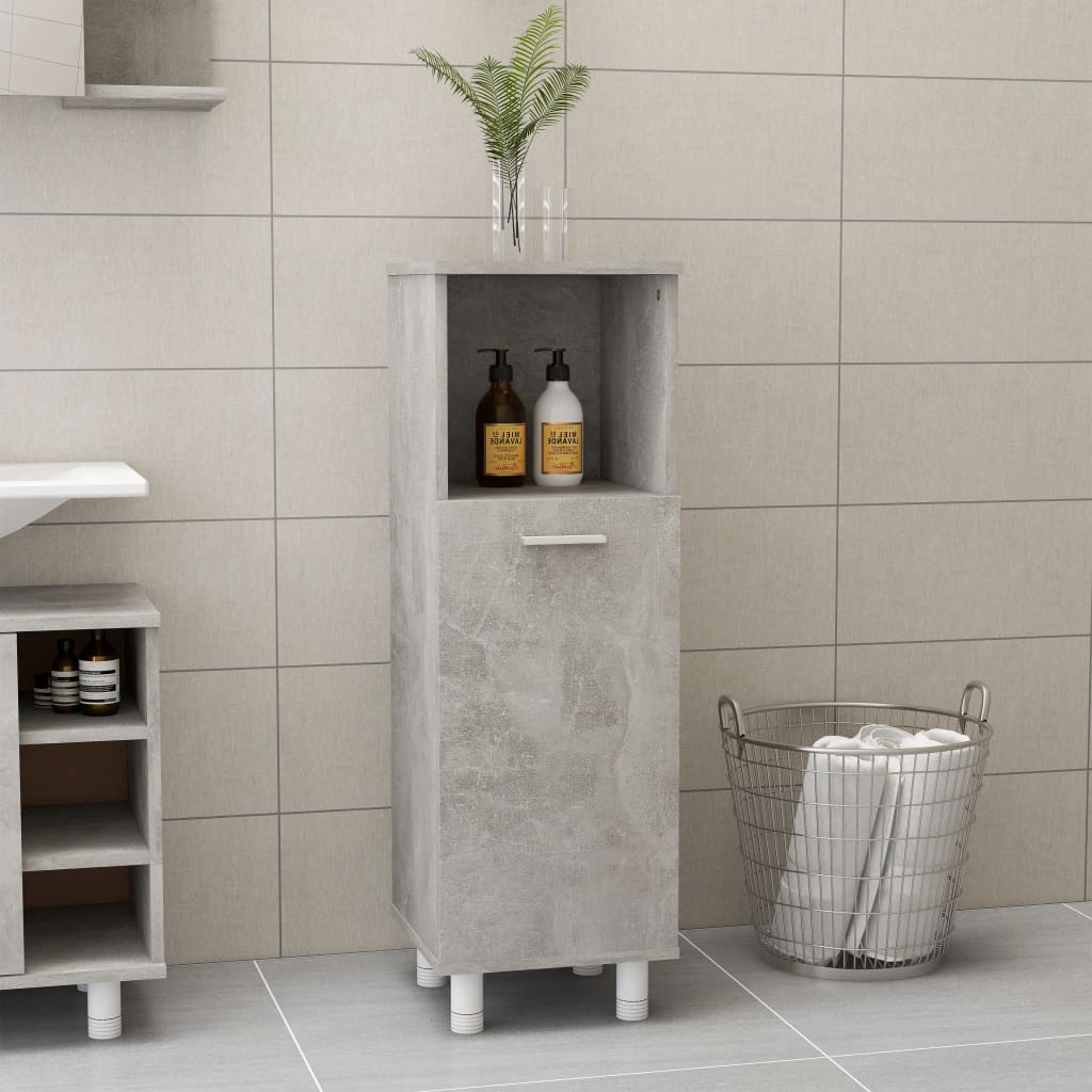 vidaXL badeværelsesskab 30x30x95 cm konstrueret træ betongrå