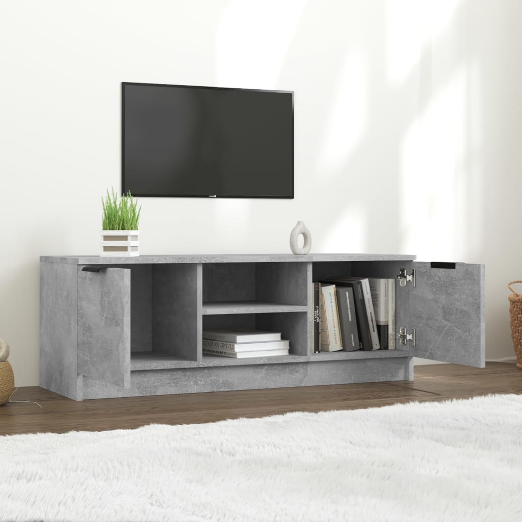 vidaXL tv-bord 102x35x36,5 cm konstrueret træ betongrå